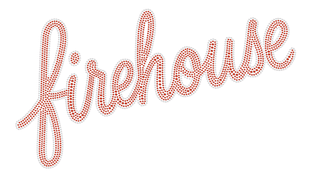 Firehouse Red Script Rhinestone T-Shirt