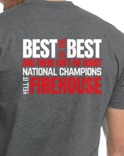 Firehouse Elite Text Logo with Chant T-Shirt