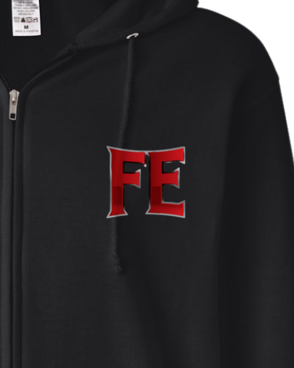 Firehouse Red Script Rhinestone Zip-Up Hoodie