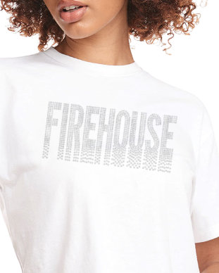 Firehouse Silver Drip Cropped Tee