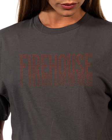 Firehouse Red Drip Cropped Tee