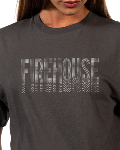 Firehouse Silver Drip Cropped Tee
