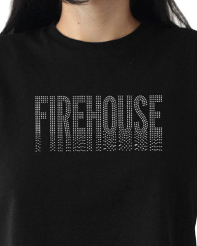 Firehouse Silver Drip Cropped Tee