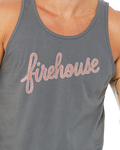 Firehouse Red Script Rhinestone Tank Top