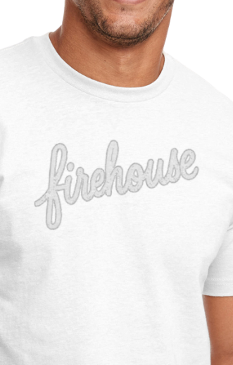 Firehouse Silver Script Rhinestone T-Shirt