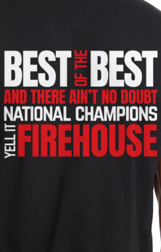 Firehouse Elite Text Logo with Chant T-Shirt