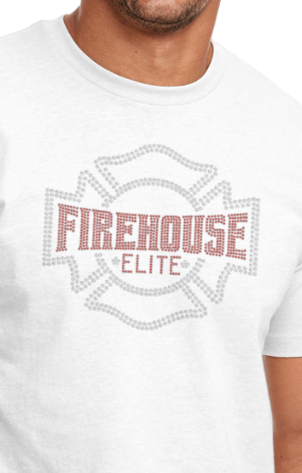 Firehouse Elite Badge Rhinestone Logo T-Shirt