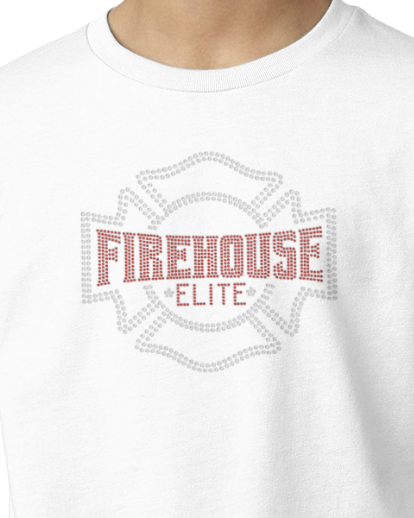 Firehouse Elite Badge Rhinestone Logo T-Shirt
