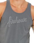Firehouse Silver Script Rhinestone Tank Top