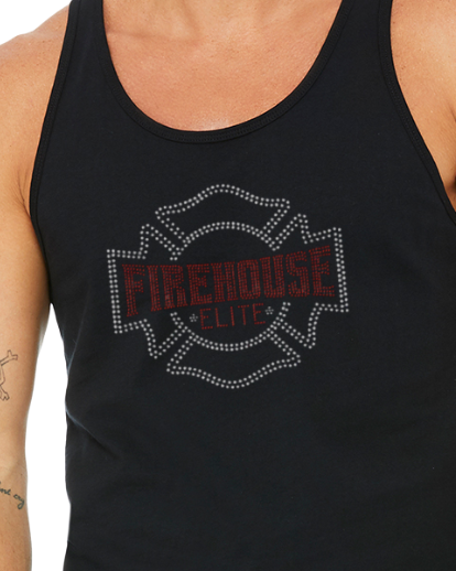 Firehouse Elite Badge Rhinestone Logo Tank Top